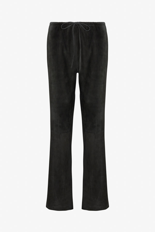 Sprwmn Charcoal Suede Straight Leg Pants CHARCOAL