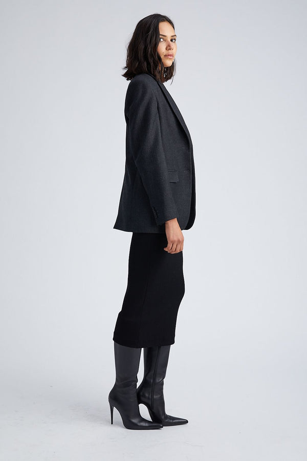 Sprwmn Charcoal Wool Oversized Blazer Charcoal