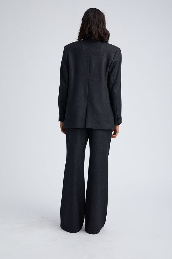 Sprwmn Charcoal Wool Oversized Blazer Charcoal