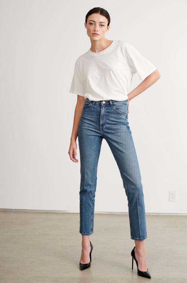 sprwmn Charlotte Skinny Straight Leg Denim