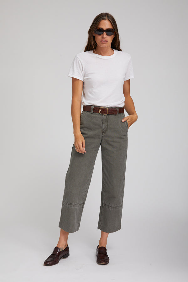 Sprwmn Classic Cotton Pants Moss