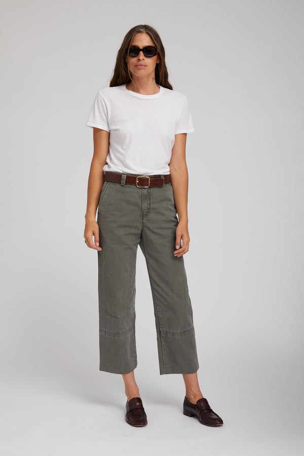 Sprwmn Classic Cotton Pants Moss