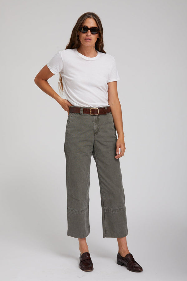 Sprwmn Classic Cotton Pants Moss