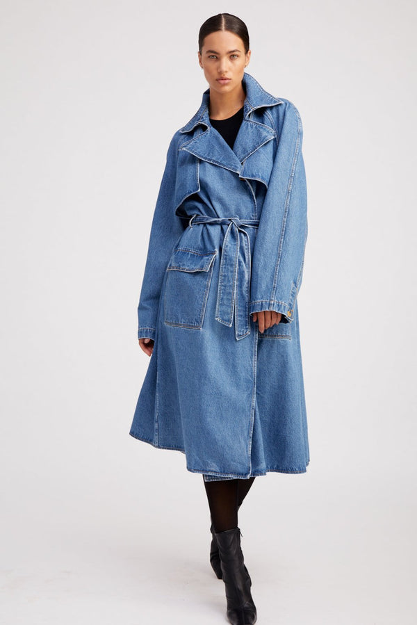 Sprwmn Coco Denim Trench Coco