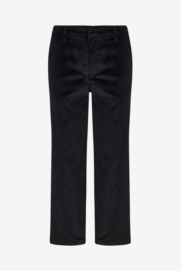 Sprwmn Corduroy Cropped Trousers BLACK