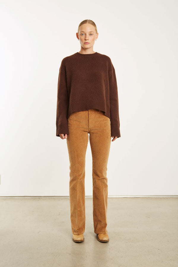 Sprwmn Corduroy Micro Flare Pants Camel