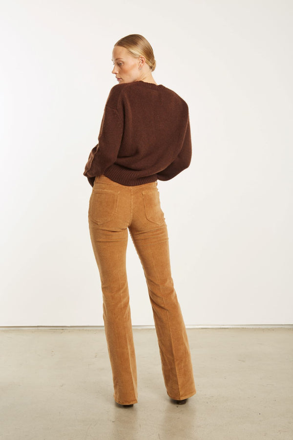 Sprwmn Corduroy Micro Flare Pants Camel