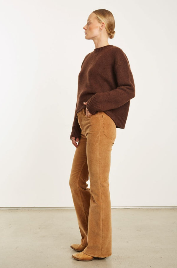 Sprwmn Corduroy Micro Flare Pants Camel