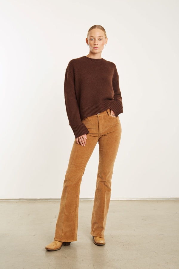 sprwmn Corduroy Micro Flare Pants Camel