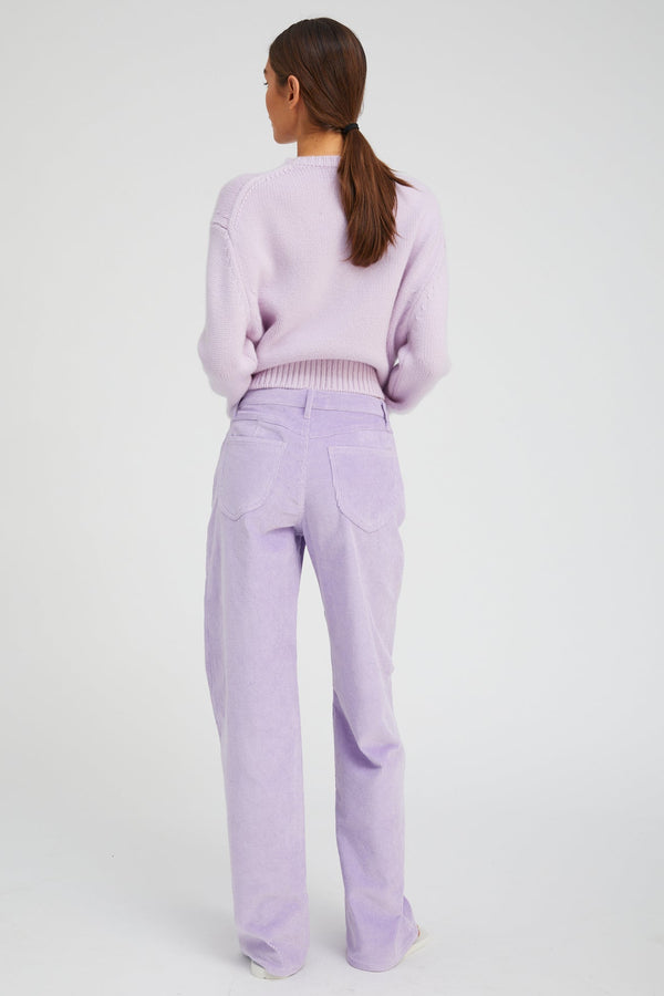 Sprwmn Corduroy Wide Leg Trousers LAVENDER