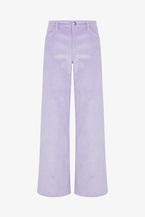 Sprwmn Corduroy Wide Leg Trousers LAVENDER
