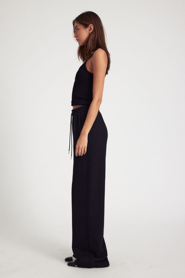 Sprwmn Cotton Baggy Sweatpants Black