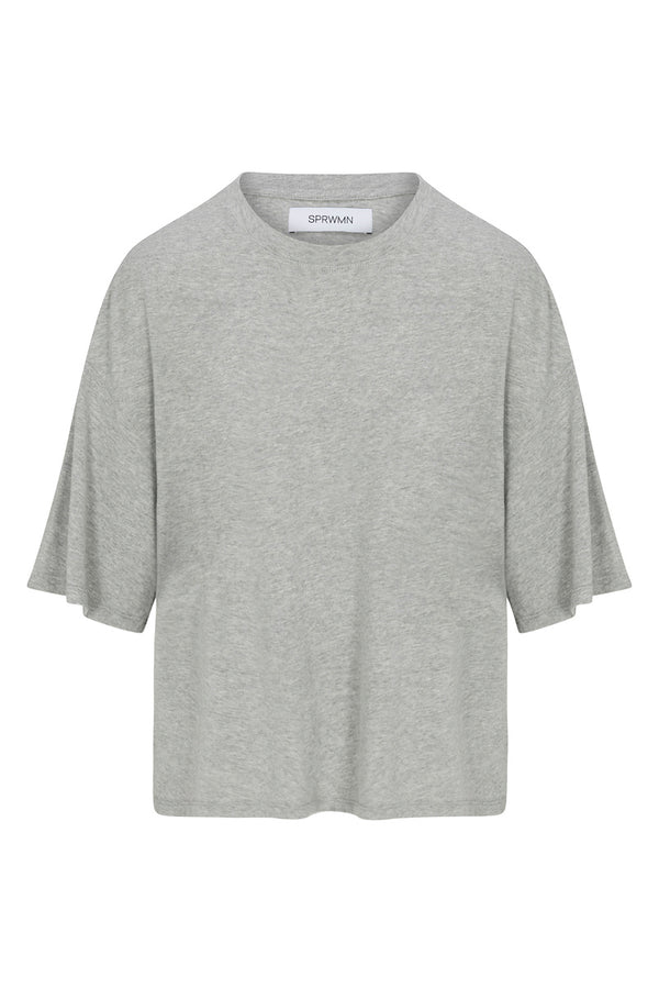 Sprwmn Cotton Boxy Tee Heather Grey