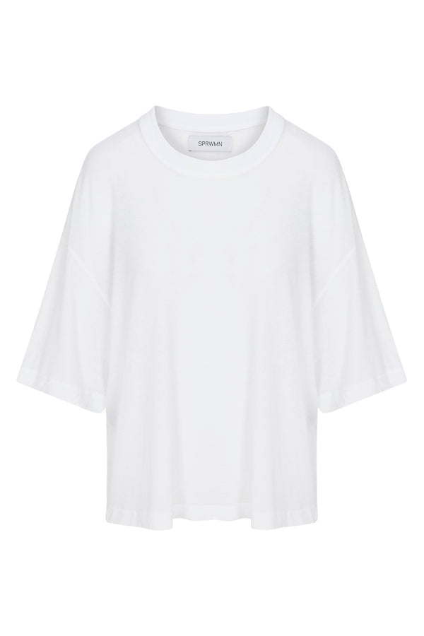 Sprwmn Cotton Boxy Tee White
