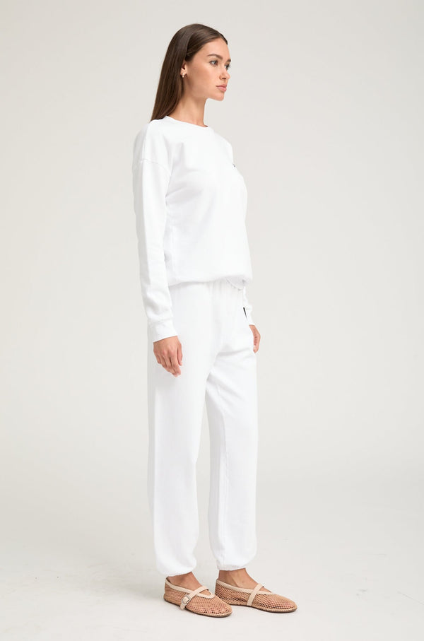 Sprwmn Cotton Logo Sweatshirt White