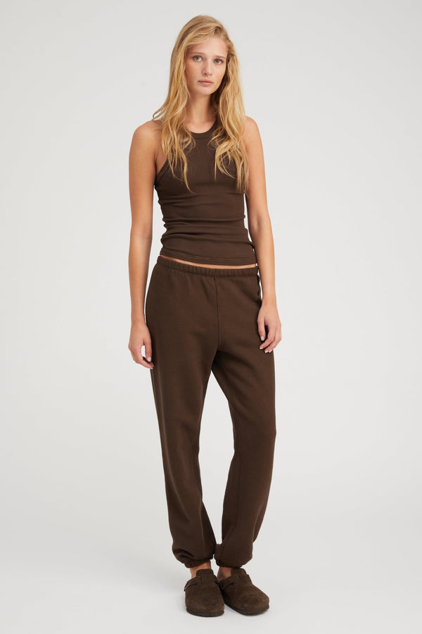 sprwmn Cotton Mini Logo Sweatpants Americano