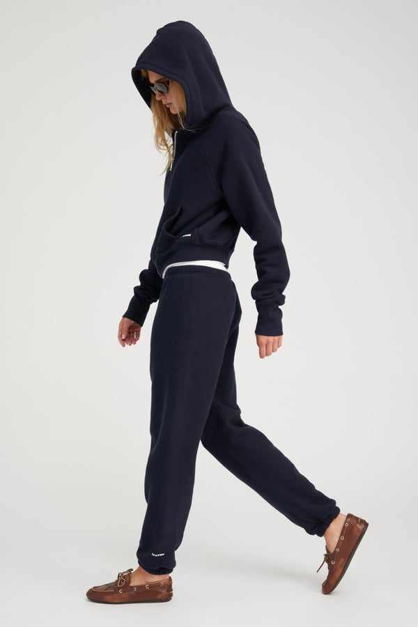 Sprwmn Cotton Mini Logo Sweatpants Navy