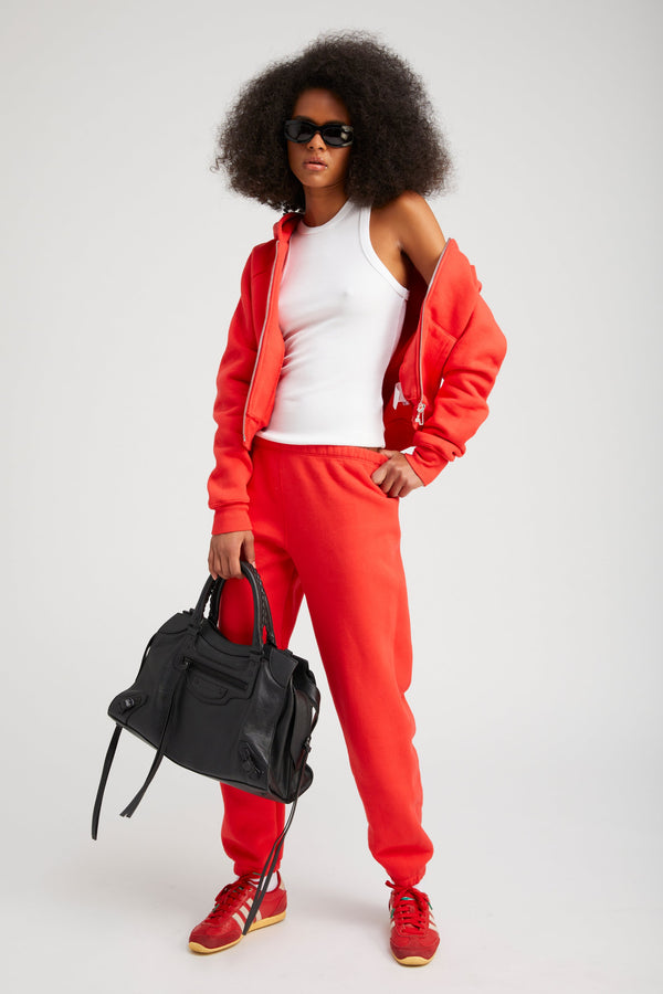 Sprwmn Cotton Mini Logo Sweatpants RED