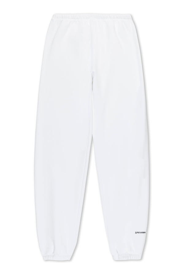 Sprwmn Cotton Mini Logo Sweatpants WHITE