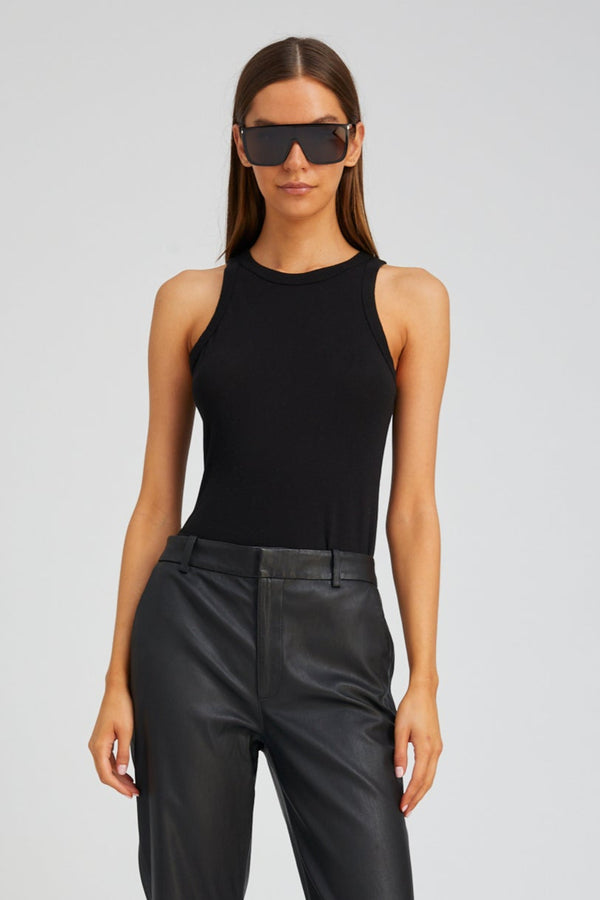 sprwmn Cotton Racer Tank BLACK