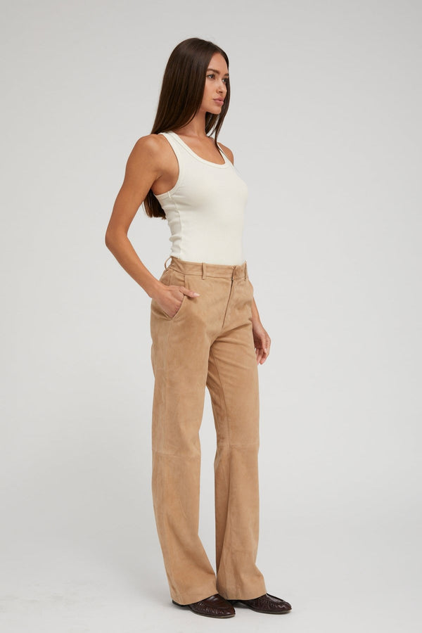 Sprwmn Creme Rib Fitted Scooped Tank Creme