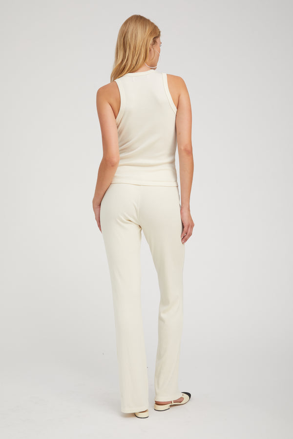 Sprwmn Creme Rib Racer Tank Creme