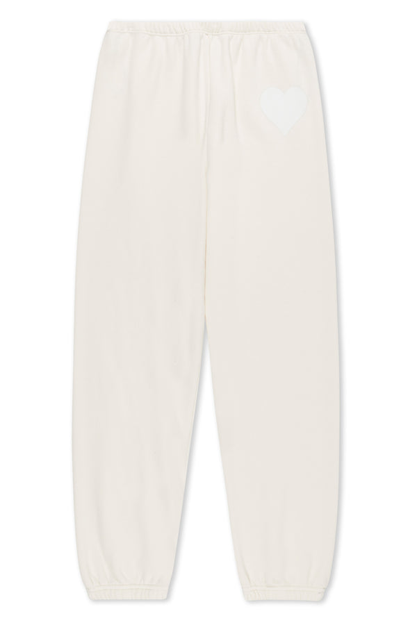 Sprwmn Creme With White Heart Sweatpants Creme