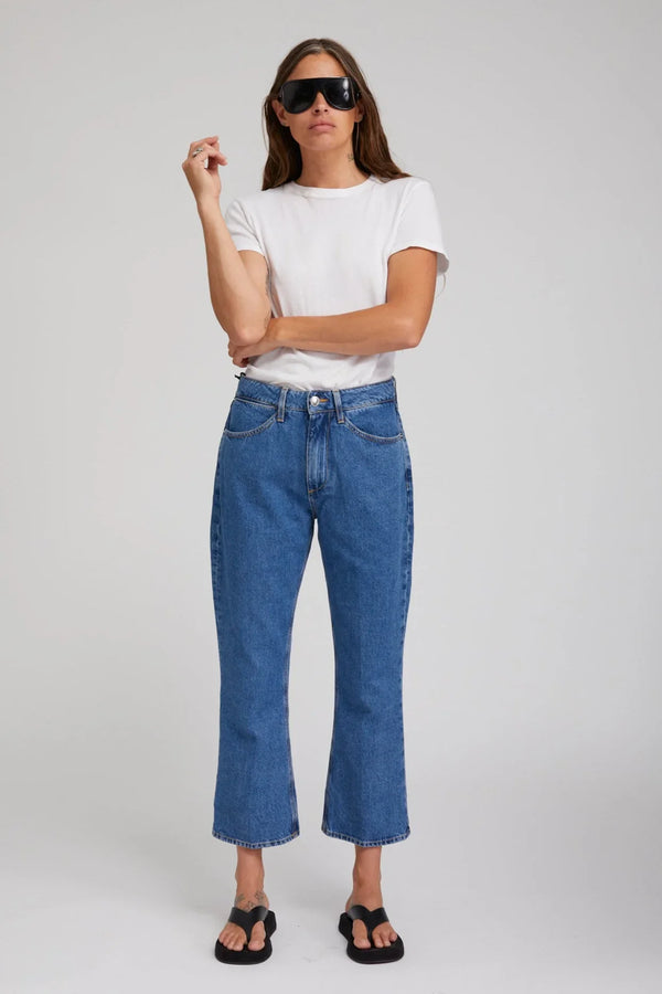 sprwmn Crop Flare Denim