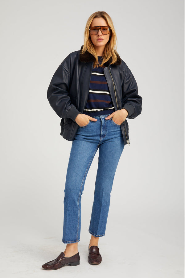 sprwmn Crop Flare Denim Charlotte