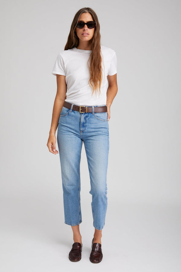 sprwmn Crop Straight Leg Denim Paradis