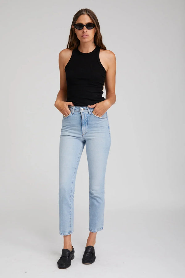 Sprwmn Cropped Slim Straight Leg Denim