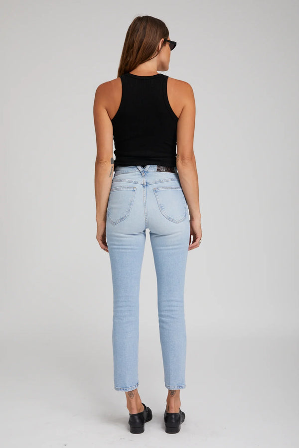 Sprwmn Cropped Slim Straight Leg Denim