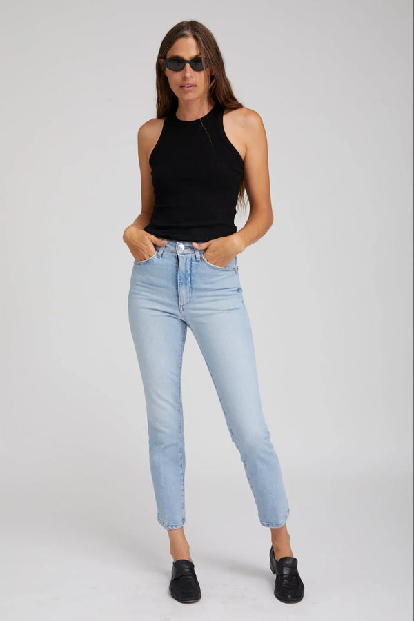 sprwmn Cropped Slim Straight Leg Denim