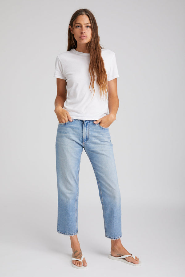 Sprwmn Cropped Straight Leg Denim