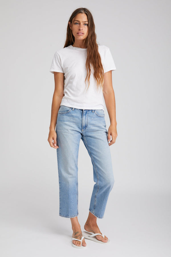 Sprwmn Cropped Straight Leg Denim