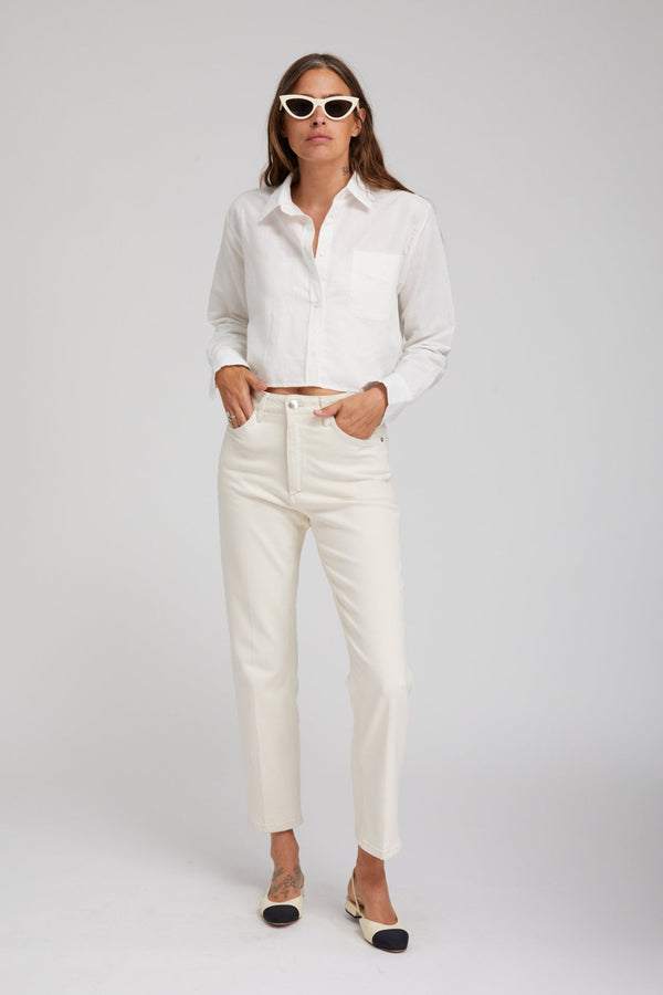 Sprwmn Cropped Straight Leg Denim