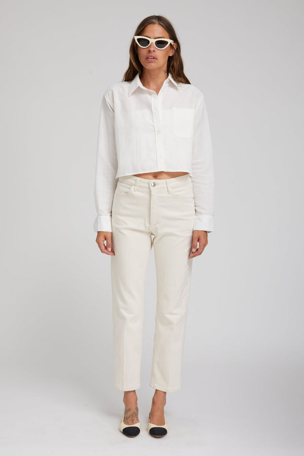 Sprwmn Cropped Straight Leg Denim