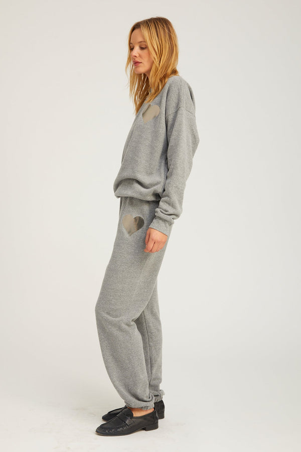 Sprwmn Dark Grey Heart Sweatpants Dark Grey