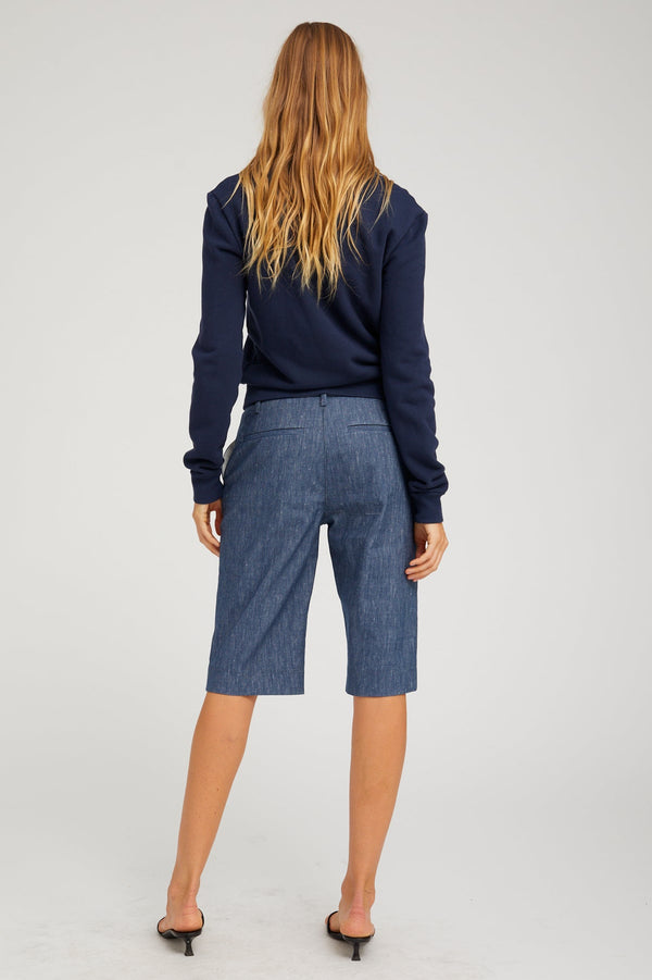Sprwmn Denim Bermuda Trousers INDIGO