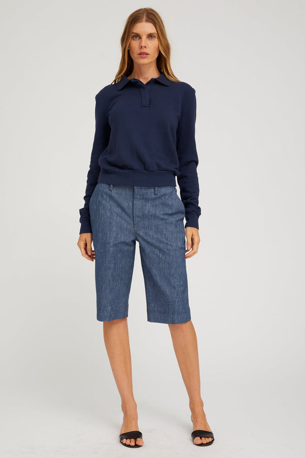 sprwmn Denim Bermuda Trousers INDIGO