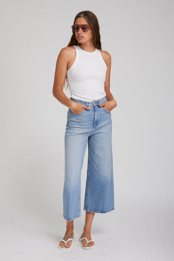 Sprwmn Denim Culotte Pants