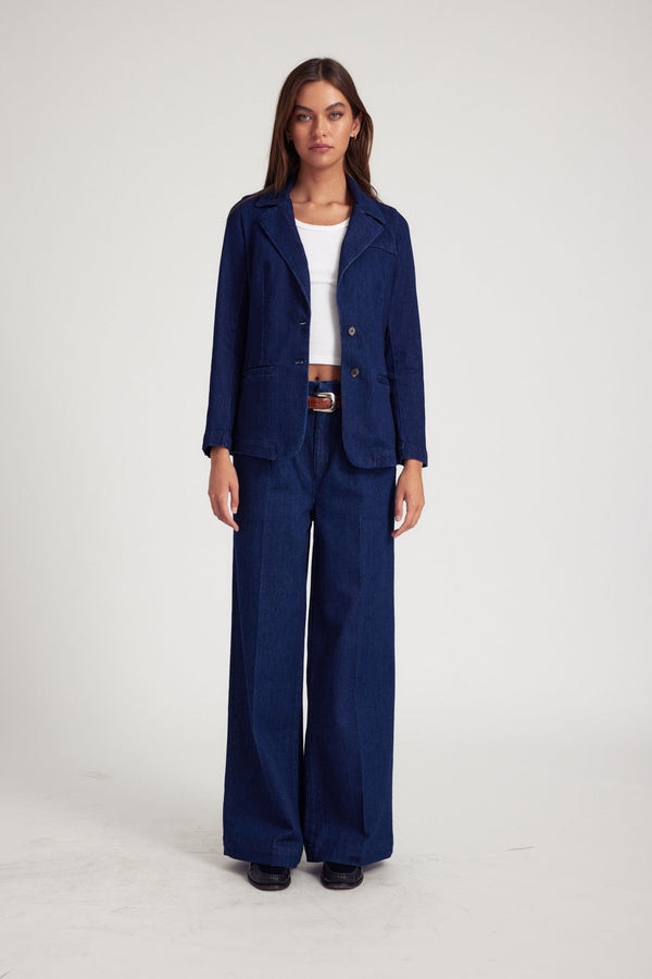 Sprwmn Denim Pleated Trousers Rinse