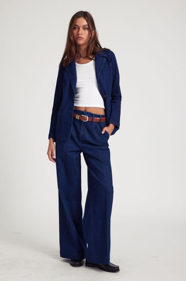 sprwmn Denim Pleated Trousers Rinse