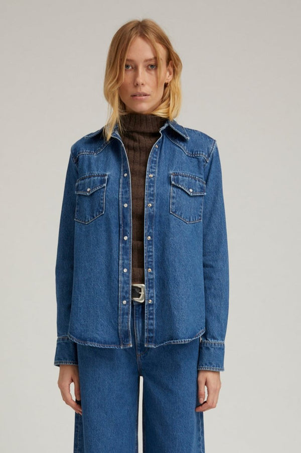 sprwmn Denim Western Button Down Coco
