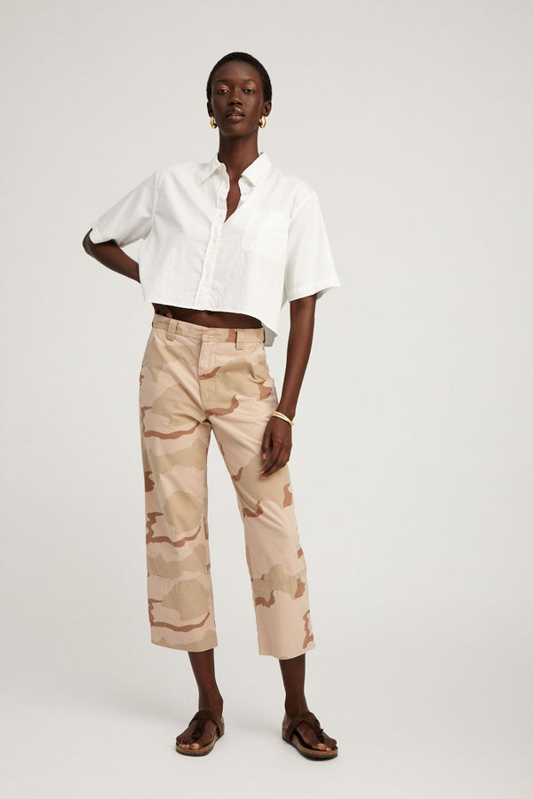 Sprwmn Dusty Pink Camouflage Slash Pocket Trousers