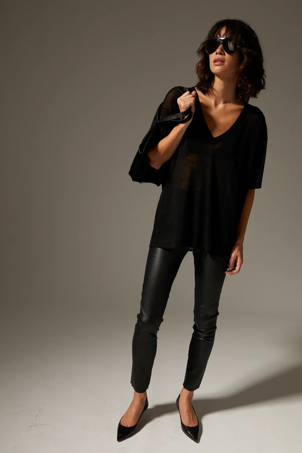 Sprwmn Erin Leather Ankle Black