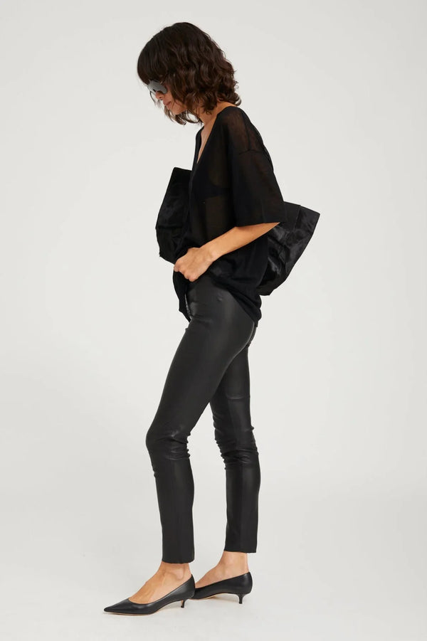 Sprwmn Erin Leather Ankle Black