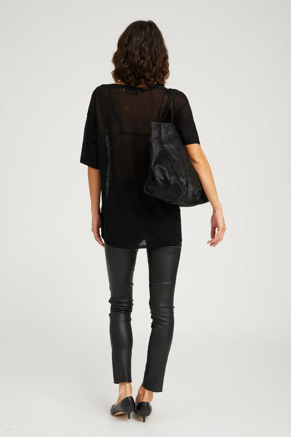 Sprwmn Erin Leather Ankle Black