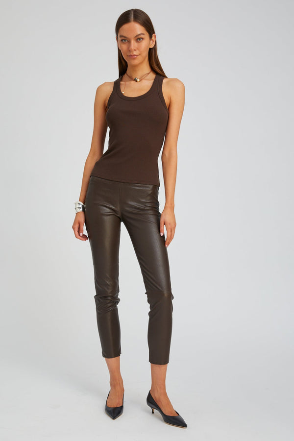 sprwmn Erin Leather Ankle Brown