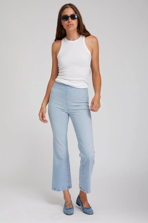 Sprwmn Francoise Crop Flare Denim Leggings